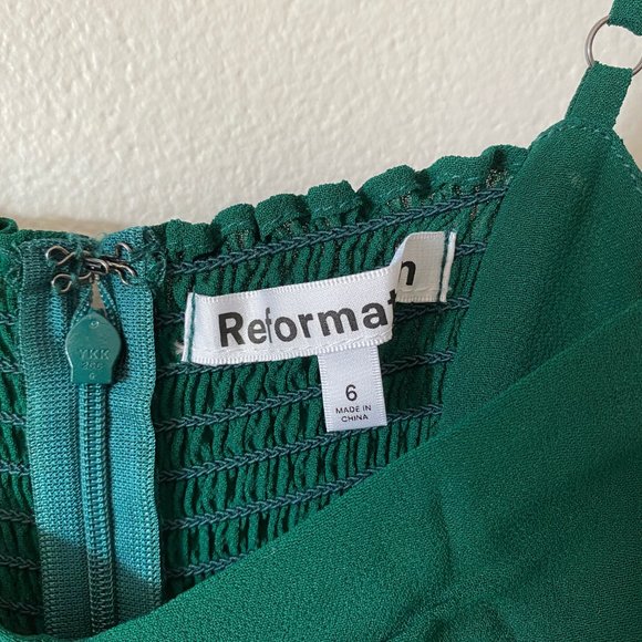 Reformation Emersyn Dress in Emerald - Picture 10 of 16